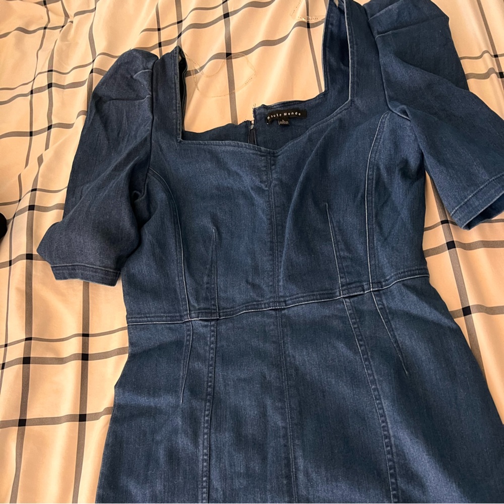 Denim mini dress